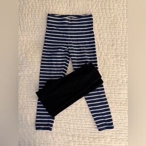 Mini Boden Navy Striped and  Leggings Size 4-5 yr EUC